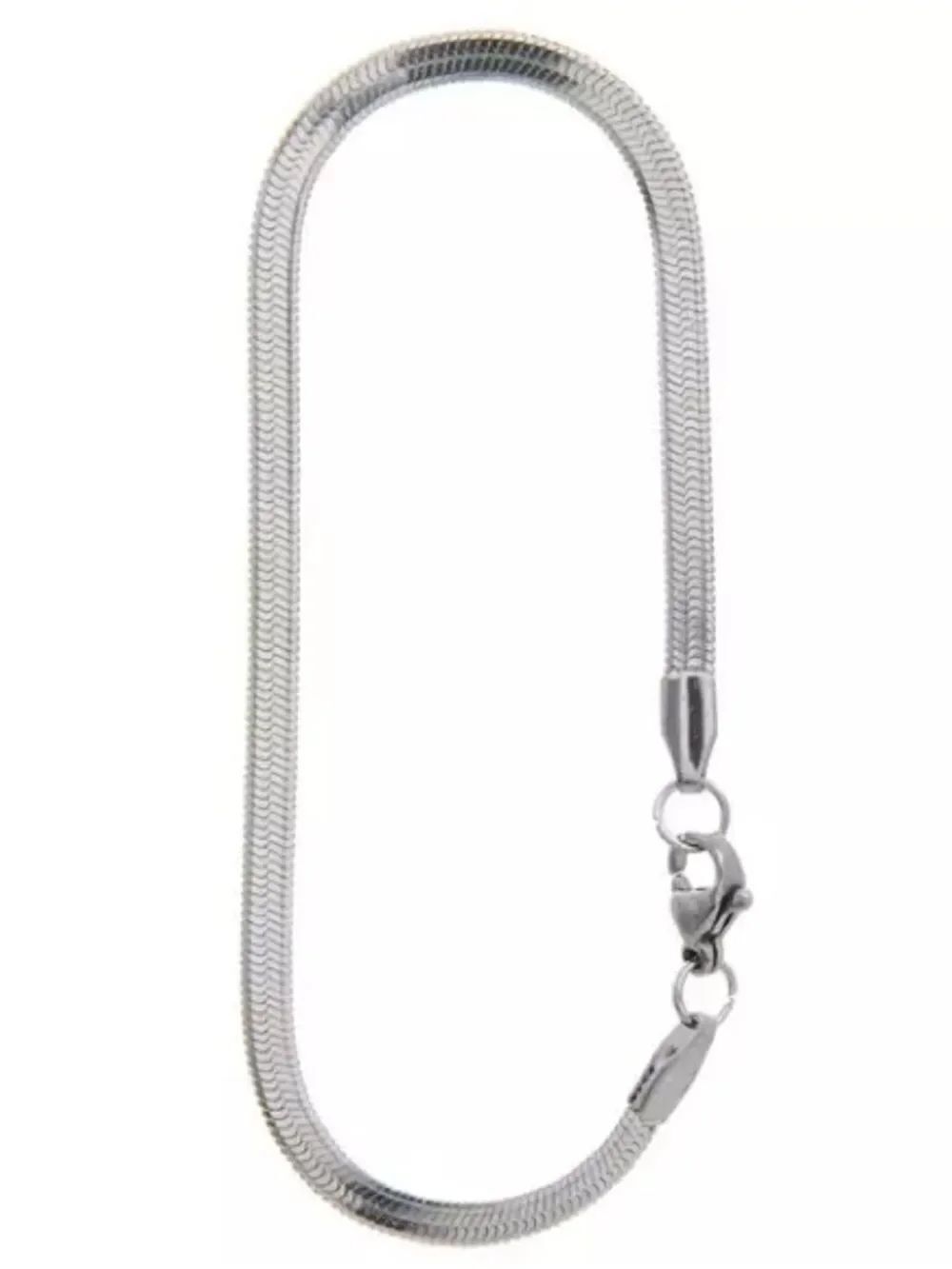 New 7” Jewelry Shoppe Stainless Steel Herringbone Chain Bracelet